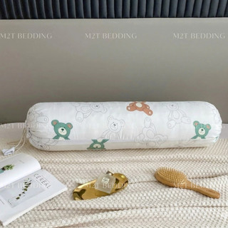 Vỏ gối ôm Lụa Thái M2T BEDDING cùng màu với ga giường của bộ chăn ga gối Kích Thước 70x100cm