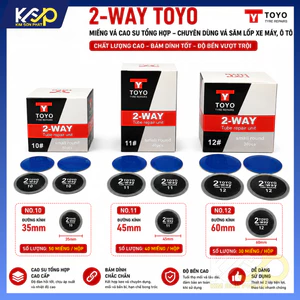 2way Toyo hộp miếng vá săm lốp ô tô xe máy chuyên dùng chịu nhiệt độ cao chống bung tróc