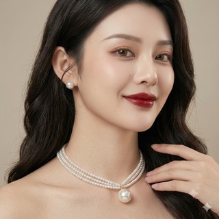 [ DAISYN ] N468 dây chuyền mang áo dài , vòng cổ mang áo dài, dây chuyền hạt Ngọc 3mm và 16mm sang trọng cho nữ