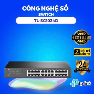 Bộ Chia Tín Hiệu Switch 24 cổng Gigabit TP-LINK TL-SG1024D - BẢO HÀNH CHÍNH HÃNG 2 NĂM
