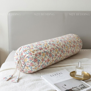 Vỏ gối ôm cotton đũi Windy M2T BEDDING cùng màu với ga giường của bộ chăn ga gối
