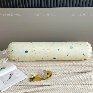 Vỏ gối ôm cotton đũi Windy M2T BEDDING cùng màu với ga giường của bộ chăn ga gối