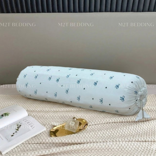 Vỏ gối ôm cotton đũi Windy M2T BEDDING cùng màu với ga giường của bộ chăn ga gối