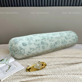 Vỏ gối ôm cotton đũi Windy M2T BEDDING cùng màu với ga giường của bộ chăn ga gối