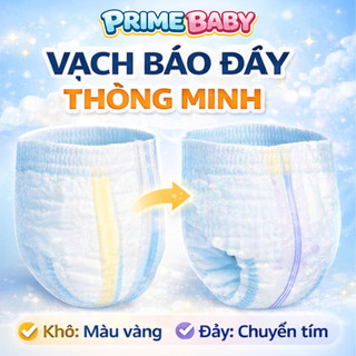 Combo 4 Gói Tã Dán PrimeBaby Siêu Mỏng Khô Thoáng - Mềm Mại, Thấm Hút Nhanh, Chống Tràn Cho Bé