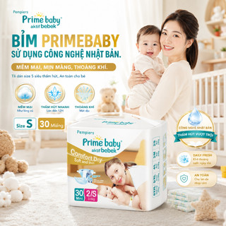 Combo 4 Gói Tã Dán PrimeBaby Siêu Mỏng Khô Thoáng - Mềm Mại, Thấm Hút Nhanh, Chống Tràn Cho Bé