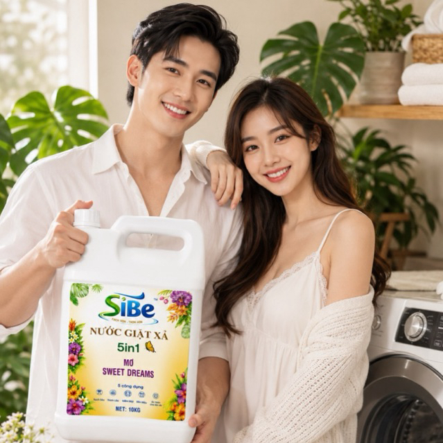 Nước giặt SiBE 5in1 sạch hơn thơm hơn hàng chính hãng công ty