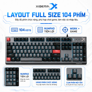 [CHÍNH HÃNG - BH 1 NĂM] Bàn Phím Cơ Gaming XIBERIA XS3100 Optical Axis Hotswap Waterproof LED
