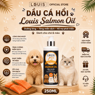 Dầu Cá Hồi Cho Chó LOUIS Cho Mèo Gel Dinh Dưỡng Hỗ Trợ Bổ Sung Vitamin Cần Thiết Cho thú cưng 100ML