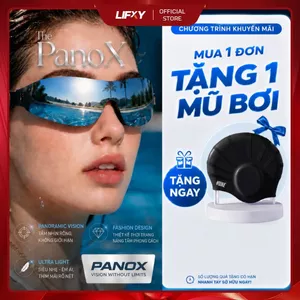 Kính Bơi Góc Rộng PanoX UMAY Tráng Gương, Chống Nước Bịt Tai, Chống Sương Mù, Thời Trang Cao Cấp