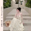 Váy Cực Maxi Hai Dây Tơ Thêu Hoa Dáng Xòe Tầng Cao Cấp Jolie