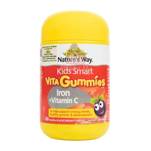 KẸO DẺO NATURE'S WAY KIDS SMART VITA GUMMIES IRON + VITAMIN C (60 viên)