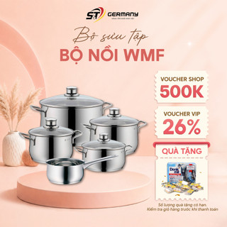 BST bộ nồi WMF, chất liệu thép không gỉ 18/10, nắp kính thủy tinh cao cấp, chắc chắn GermanySnT HCM