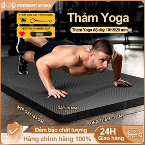 Thảm tập yoga Êm dày 20mm Chống nước Dễ vệ sinh Đàn hồi cao Không xẹp lún Kích thước lớn Chống trượt