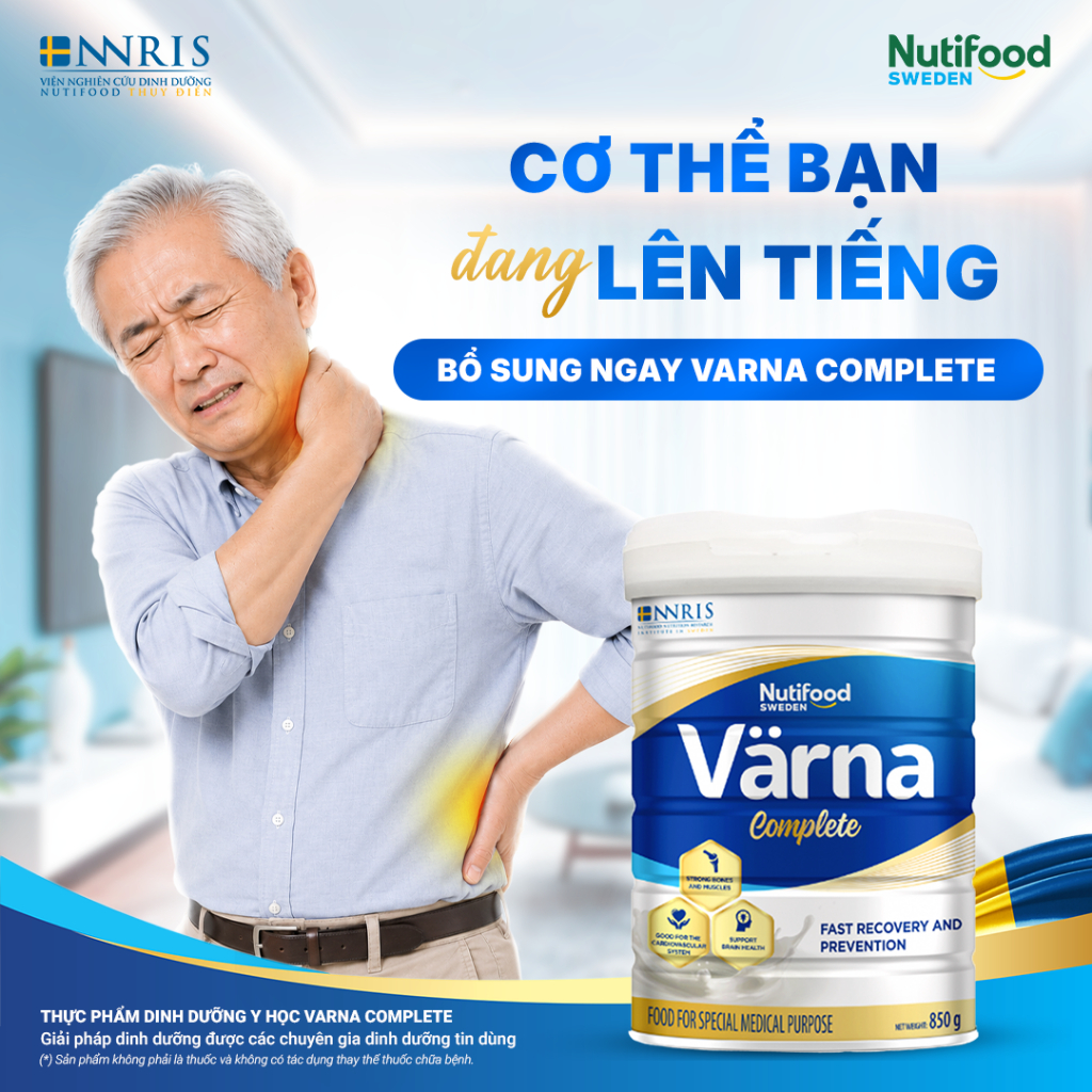 SỮA VARNA COMPLETE DẠNG BỘT GIÚP XƯƠNG KHỚP CHẮC KHỎE HỖ TRỢ NGĂN NGỪA LOÃNG XƯƠNG LON 850G
