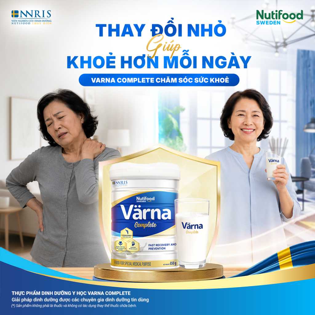 SỮA VARNA COMPLETE DẠNG BỘT GIÚP XƯƠNG KHỚP CHẮC KHỎE HỖ TRỢ NGĂN NGỪA LOÃNG XƯƠNG LON 850G