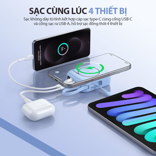 [Chứng nhận 3C ] Sạc dự phòng không dây RP-103W 10000mAh siêu nhỏ gọn chính hãng Robot