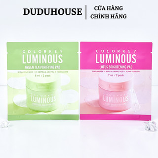 Sample Toner Pad COLORKEY LUMINOUS Hỗ Trợ Làm Dịu Da Cân Bằng Độ Ẩm