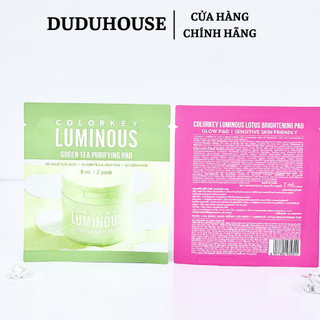 Sample Toner Pad COLORKEY LUMINOUS Hỗ Trợ Làm Dịu Da Cân Bằng Độ Ẩm