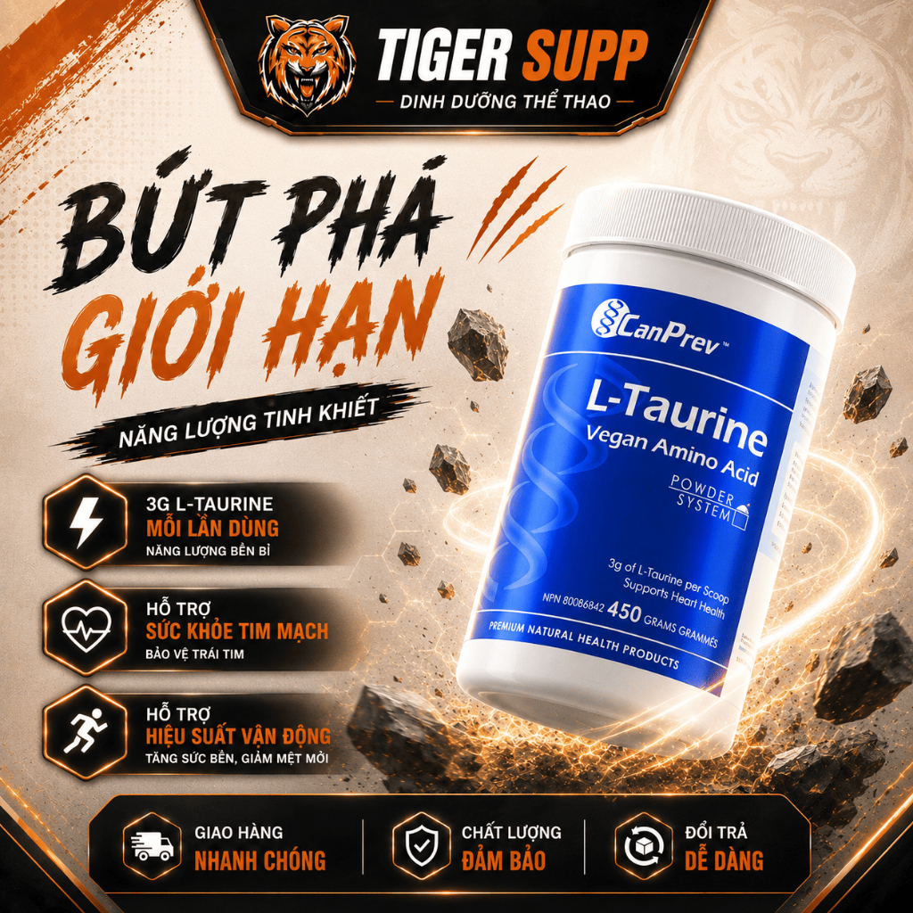 CanPrev L-Taurine 450g – Hỗ Trợ Sức Khỏe Tim