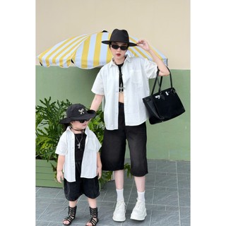 A993-[tomnaukids] Áo sơ mi cộc tay cho bé mặc hè cực xinh - Size 9-36Kg