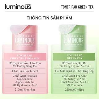 Sample Toner Pad COLORKEY LUMINOUS Hỗ Trợ Làm Dịu Da Cân Bằng Độ Ẩm