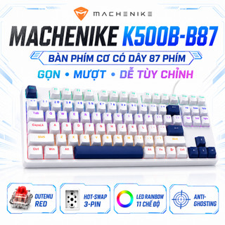 [CHÍNH HÃNG - BH 1 NĂM] Bàn Phím Cơ Machenike K500B B87 Wired Outemu Red Hotswap LED Rainbow