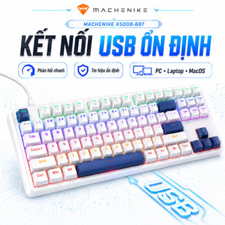 [CHÍNH HÃNG - BH 1 NĂM] Bàn Phím Cơ Machenike K500B B87 Wired Outemu Red Hotswap LED Rainbow