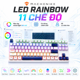 [CHÍNH HÃNG - BH 1 NĂM] Bàn Phím Cơ Machenike K500B B87 Wired Outemu Red Hotswap LED Rainbow