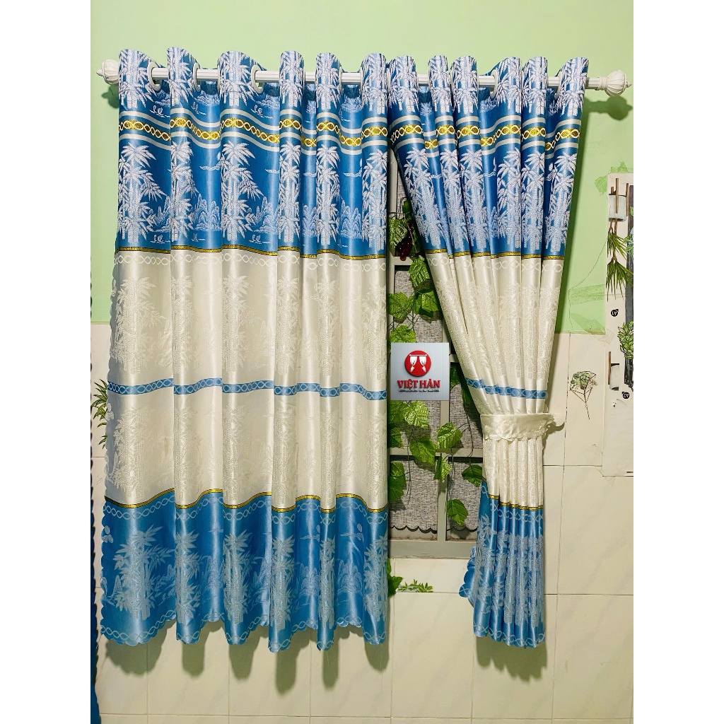 1 TẤM GẤM HOA VĂN CHƯA CÓ CÂY TREO - TREO 1 TẤM MUA 1 TẤM _TREO 2 TẤM MUA 2 TẤM RÈM CỬA VIỆT HÀN