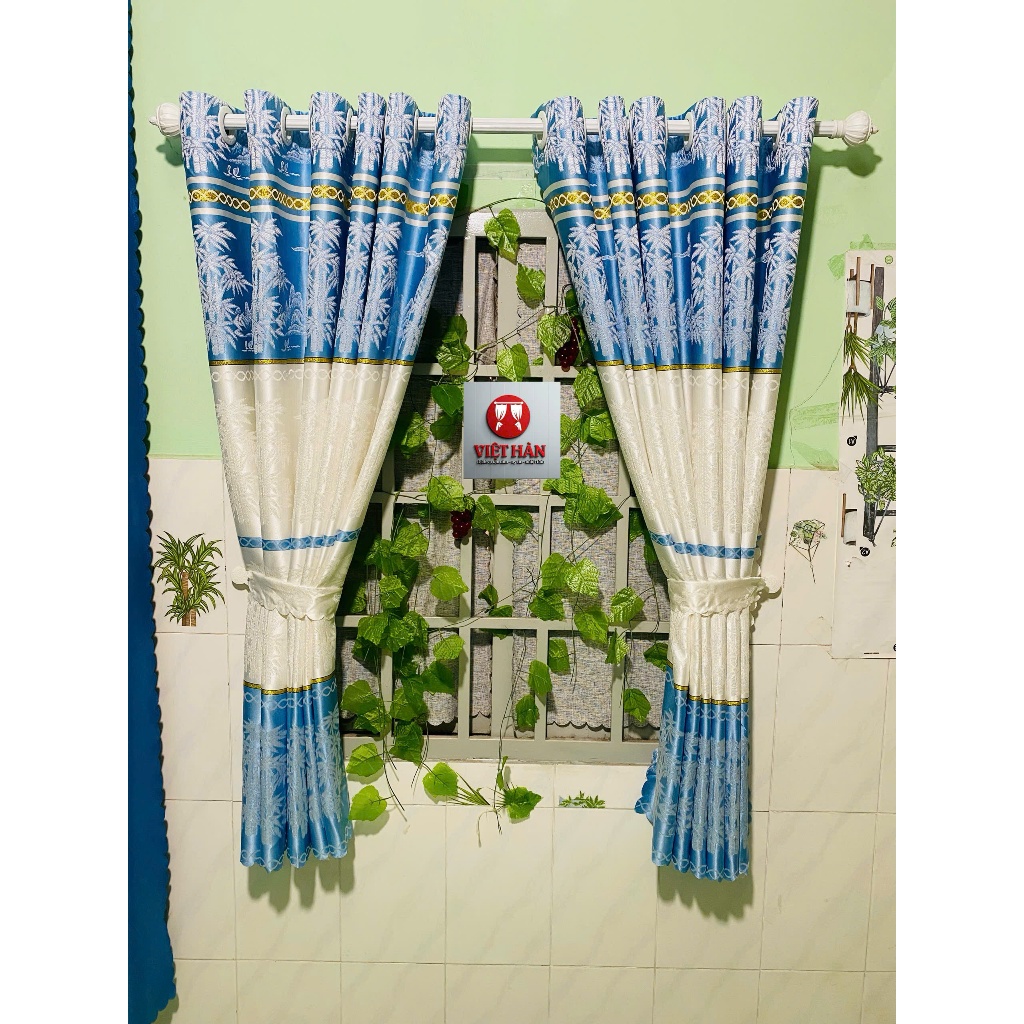 1 TẤM GẤM HOA VĂN CHƯA CÓ CÂY TREO - TREO 1 TẤM MUA 1 TẤM _TREO 2 TẤM MUA 2 TẤM RÈM CỬA VIỆT HÀN