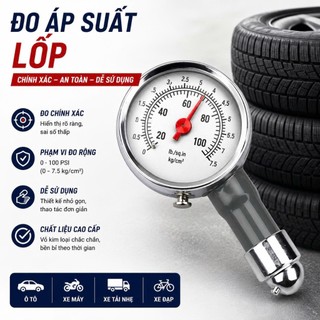 Đồng Hồ Đo Áp Suất Lốp Ô Tô Cầm Tay – Dụng Cụ Đo Hơi Lốp Xe Hơi