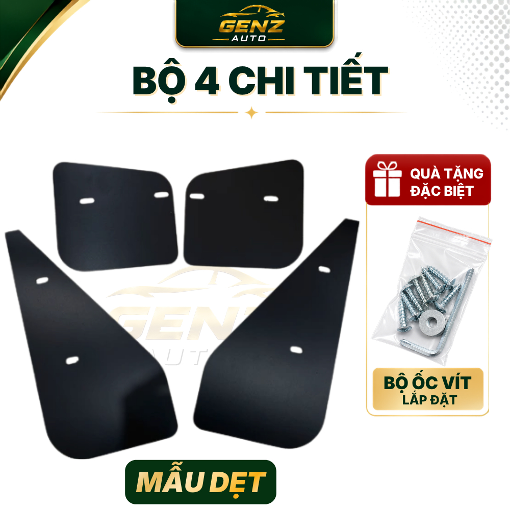 Chắn bùn bánh xe VF5/Herio Green - Hàng nhựa ABS cao cấp , hạn chế bùn đất bắn lên xe Cả bộ 4 bánh + kèm ốc bắt