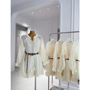ĐẦM NÚT NGỌC TAY DÀI KÈM PHỤ KIỆN, ĐẦM NỮ VINTAGE | MEOINDAHOUSE