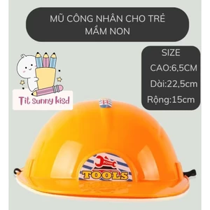 👷Nón bảo hộ công trình đồ chơi cho bé trai, bé gái mầm non🌿. Chất liệu nhựa an toàn phù hợp với trẻ🥳