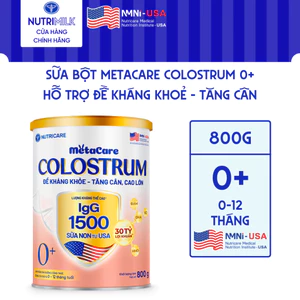 Sữa Bột METACARE COLOSTRUM 0+ Nutricare Tăng Cường Hệ Miễn Dịch Sức Đề Kháng Bé Từ 0-12 Tháng Tuổi Với Sữa Non IgG 1500