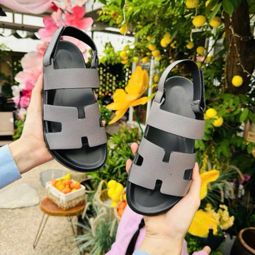 (Hang loại 1) Sandal nam chữ h Đế Cao 3cm Cho nam Dép Quai Hậu, Dép nam Đế Cao Sandal Có Quai Êm Ái [ SD CÓ QUAI ]