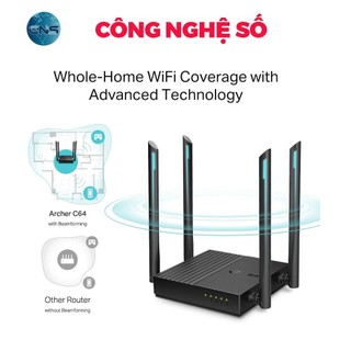 Router WiFi Băng Tần Kép AC1200 TP-LINK Archer C64 - BẢO HÀNH CHÍNH HÃNG 2 NĂM