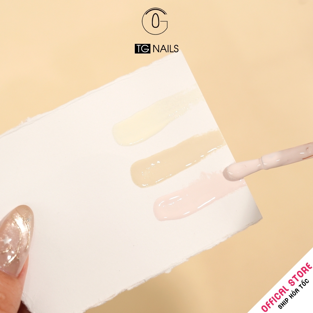 Set sơn gel 6 màu tone Trắng, thương hiệu TG, cọ tròn bóng mướt