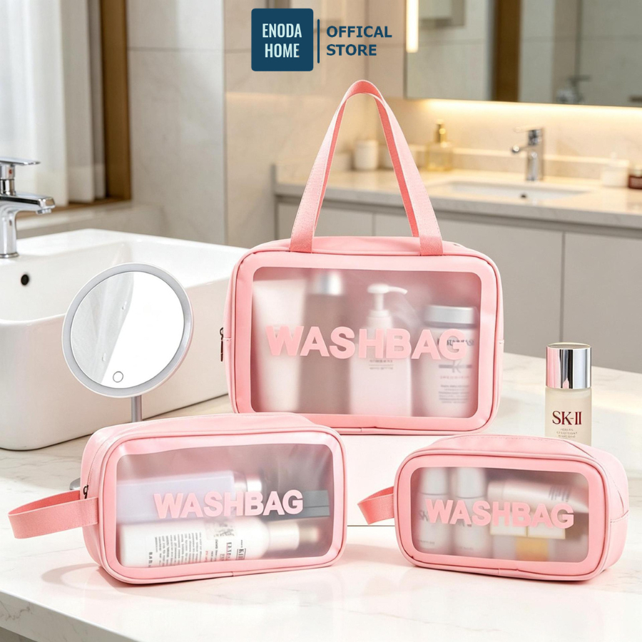 Túi Đựng Mỹ Phẩm 3 Size ENODA HOME, Túi Trong Suốt Đựng Đồ Trang Điểm, Đồ Cá Nhân Tiện Lợi TuiPVC001