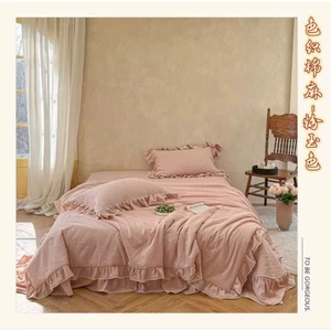 Bộ Ga Giường Chăn Hè Đũi Tơ Mềm Mịn 4 Chi Tiết | Thoáng Mát, Nhẹ Mềm, Chăn 2x2.3m, Vỏ Gối Bèo Xinh