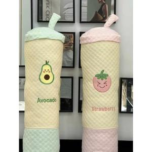 Gối Ôm Ice Silk Băng Lạnh 130cm Hình Bơ Dâu Cute - Gối Ôm Ngủ Kẹp Chân Siêu Mềm Mát, Ruột Bông Cao Cấp