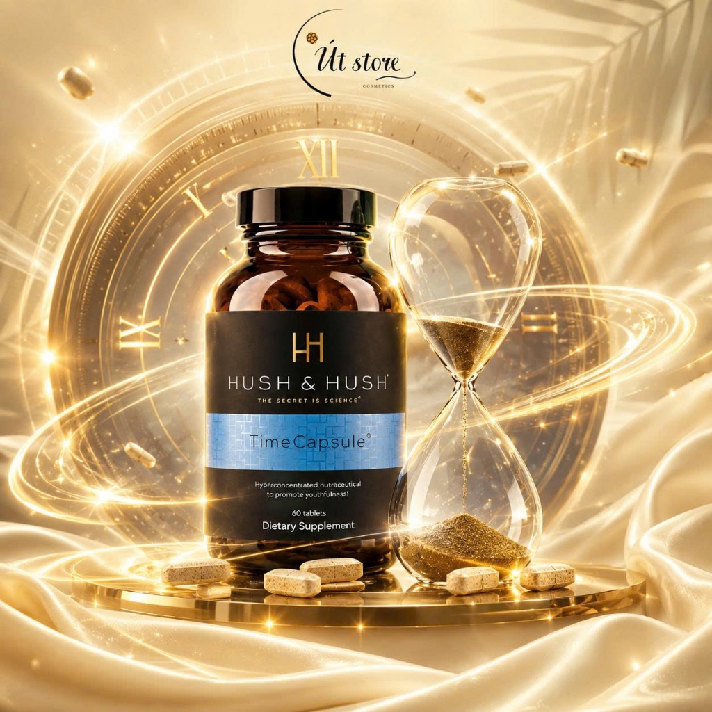 Viên uống tổng thể Time Capsule Hush & Hush chống lão hóa, ngăn ngừa gốc tự do - Hộp 60 viên