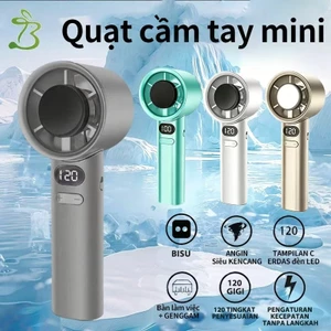Quạt Cầm Tay làm mát Mini có thể sạc lại 120 tốc ông suất pin lớn Màn hình LED để cắm trại du lịch