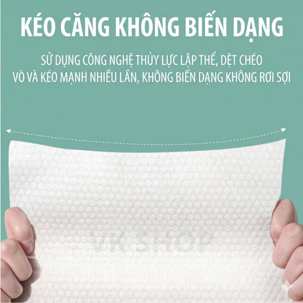 Khăn Khô Đa Năng Cotton Dùng Một Lần - Khăn Giấy Khô Dai Mềm Thấm Hút Tốt, Lau Mặt, Tẩy Trang, Vệ Sinh Cá Nhân Tiện