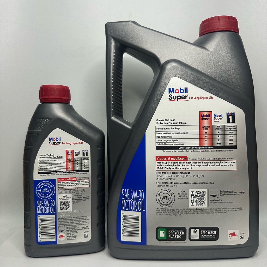 Dầu Nhớt Ô Tô Mobil Super 5000 5W30 946ML/4,73L Nhập Khẩu Mỹ - Chính Hãng