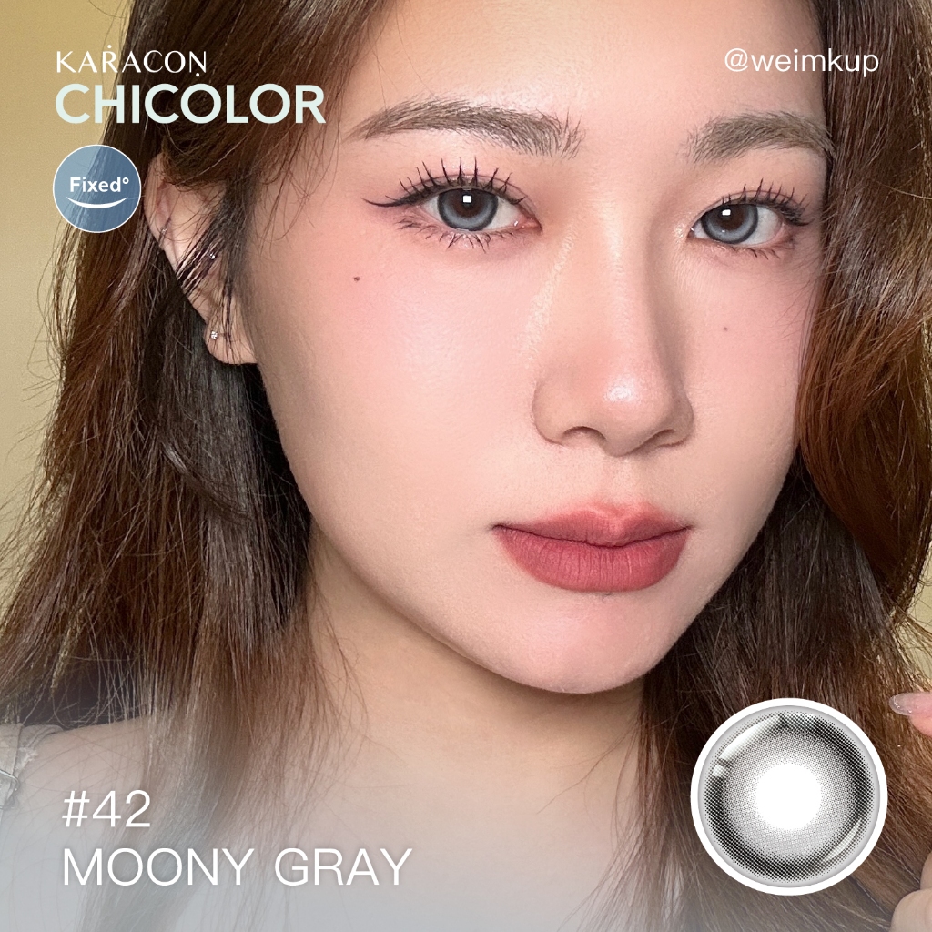 [Lens 1 Ngày] - Lens Highlight Khóa Trục KARACON CHICOLOR - #42 Moony Gray (2 Chiếc)