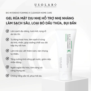 (Hàng Công Ty) Sữa rửa mặt USOLAB Bio Intensive Foaming K Cleanser Sạch Sâu Dịu Da 120ml Duduhouse