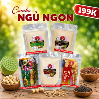 Combo Hạt Sen Gạo Lứt, Hạt Sen Mix 6 Hỗ Trợ Ngủ Ngon Giữ Dáng