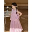 Set Bộ Váy Bé Gái Dáng Maxxi Đính Nơ Hồng Xinh Đi Biển Dễ Thương Chất Thô Cotton Xịn Mềm Mịn Mát
